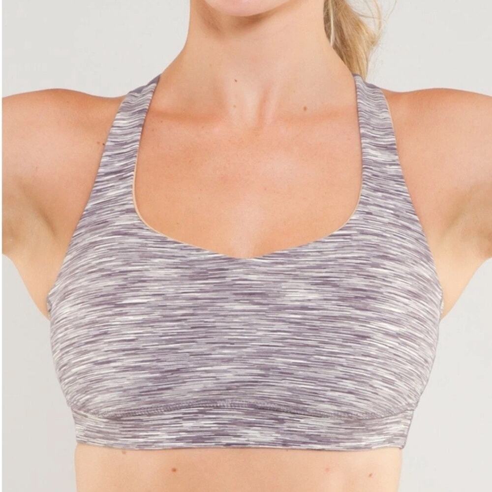Lululemon Purple Magnum Space Dye 50 Rep Bra Sz 6